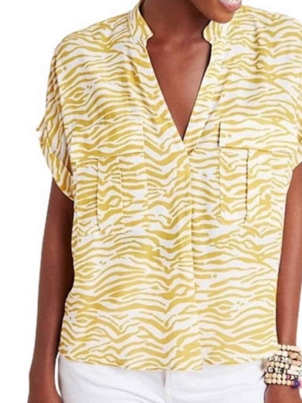 Anthropologie Zebra Blouse